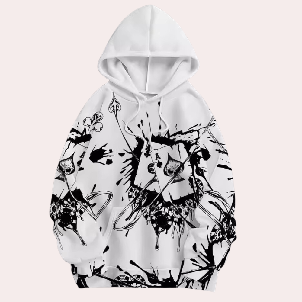 MATEO - Sudadera con capucha y estampado gráfico para hombre