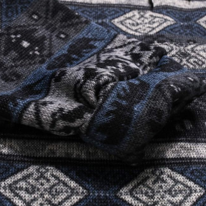 ÁLVARO - Sudadera con capucha y estampado geométrico para hombre