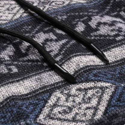 ÁLVARO - Sudadera con capucha y estampado geométrico para hombre