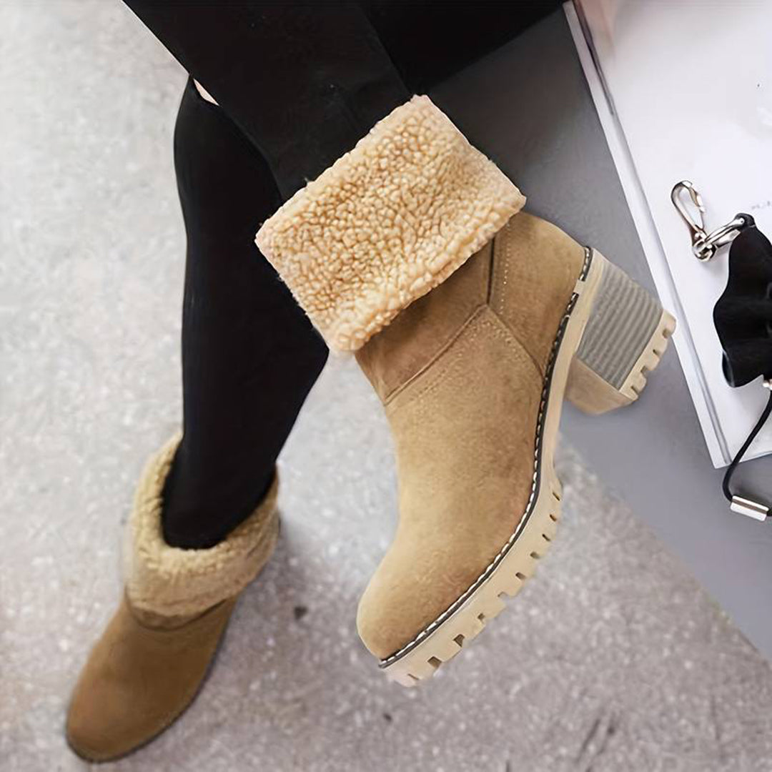 CAROLINE - Botas de invierno cálidas con tacón alto para mujeres