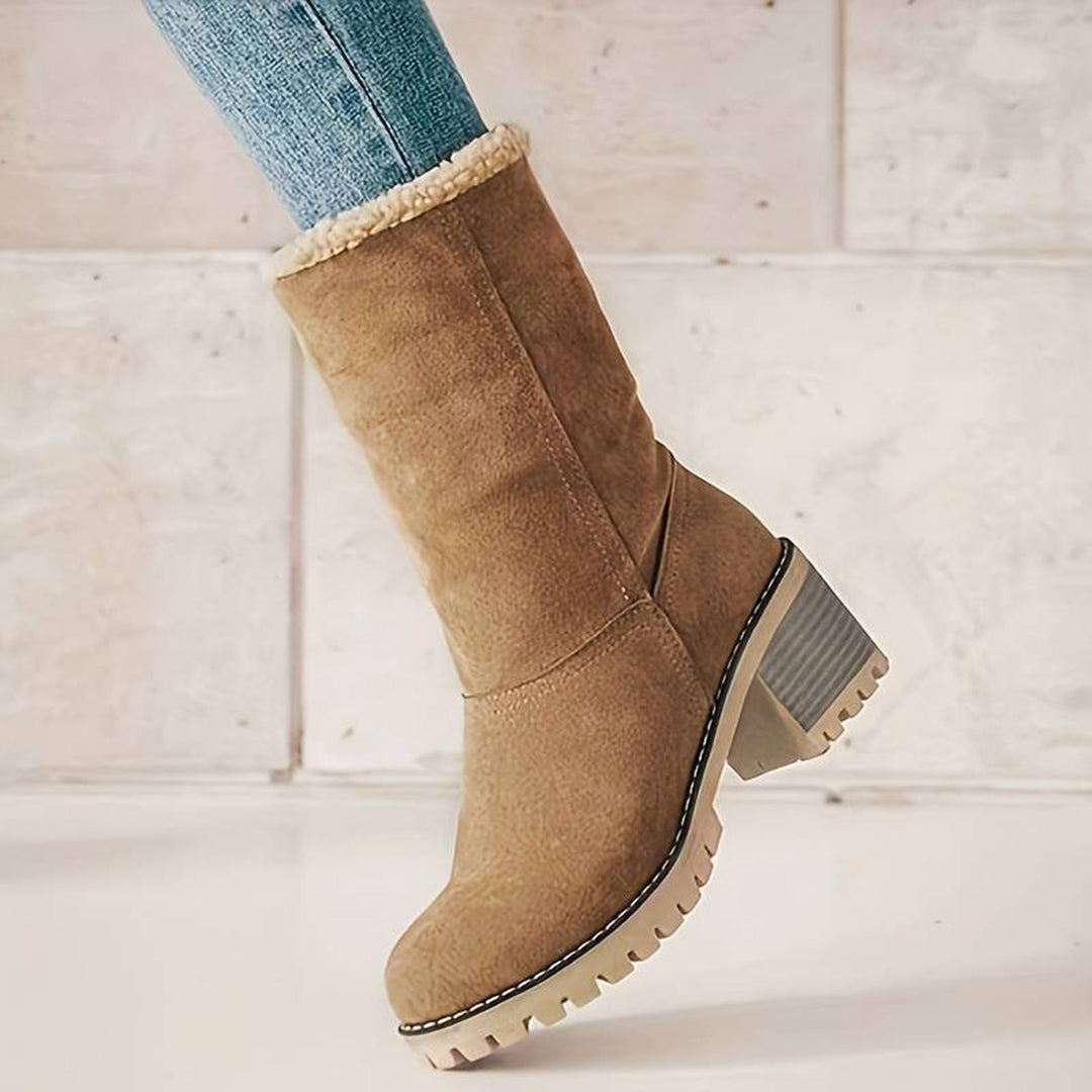 CAROLINE - Botas de invierno cálidas con tacón alto para mujeres