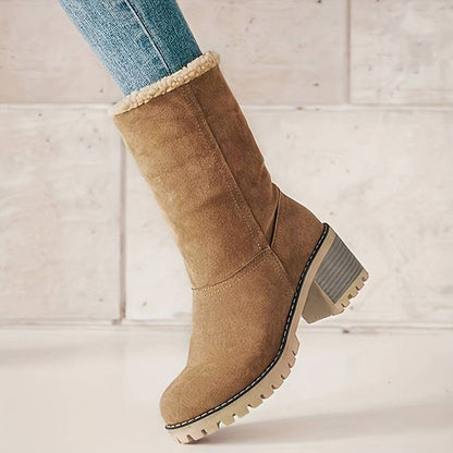 CAROLINE - Botas de invierno cálidas con tacón alto para mujeres