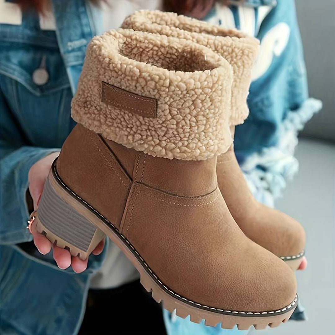 CAROLINE - Botas de invierno cálidas con tacón alto para mujeres