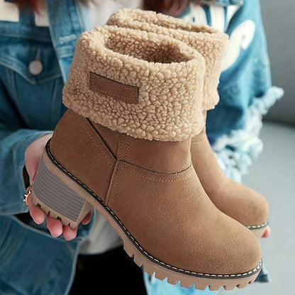CAROLINE - Botas de invierno cálidas con tacón alto para mujeres