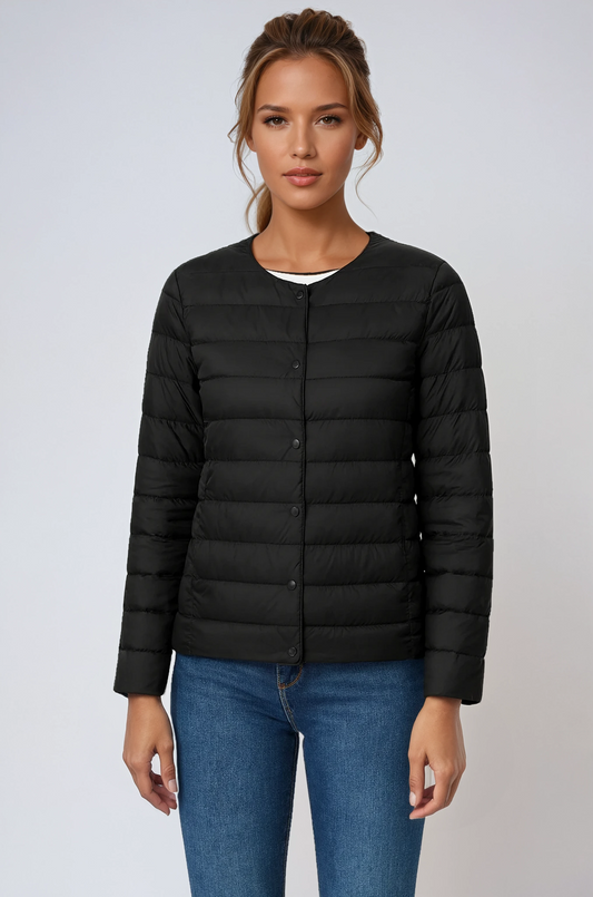 ÉVINA – Chaqueta acolchada de entretiempo para mujer con cierre de botones