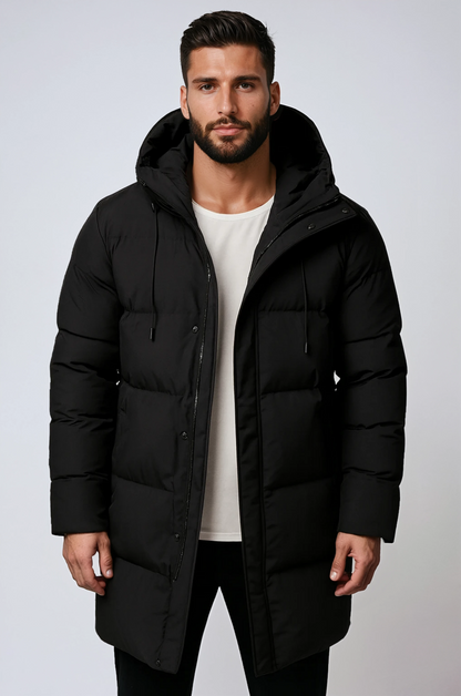 Abrigo largo de invierno para hombre con capucha – HERVAN