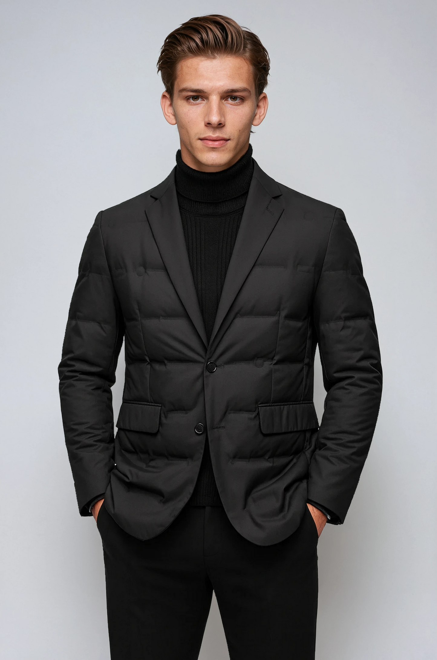 Chaqueta de invierno acolchada para hombre con cierre de botones – NORVAL