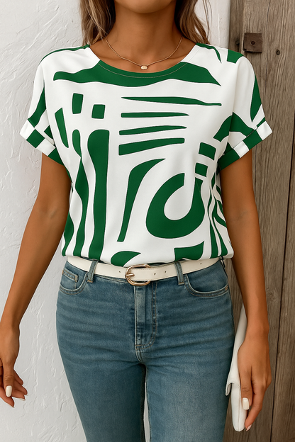 Top recto de mujer con cuello redondo – SIBELIA