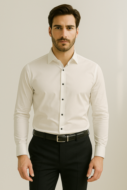Camisa elástica sin arrugas para hombre – Alvenzo
