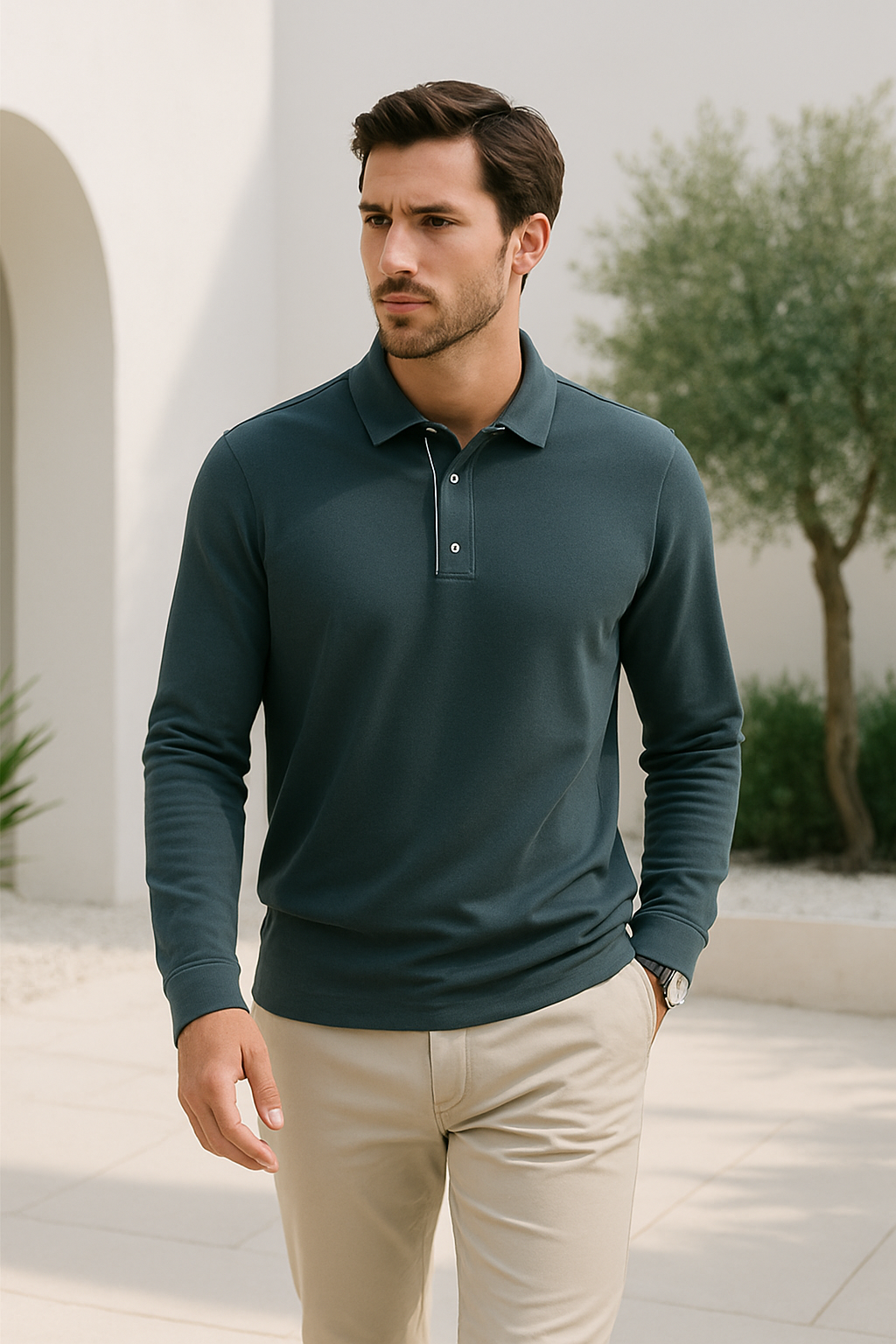 Camisa casual de manga larga para hombre – Vernaro