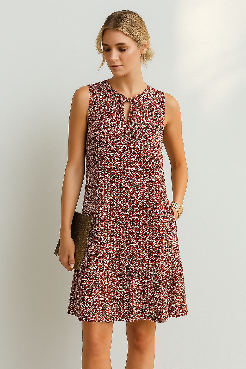 Vestido midi elegante con estampado primaveral para invitada de boda – ISABELLE BLOOM