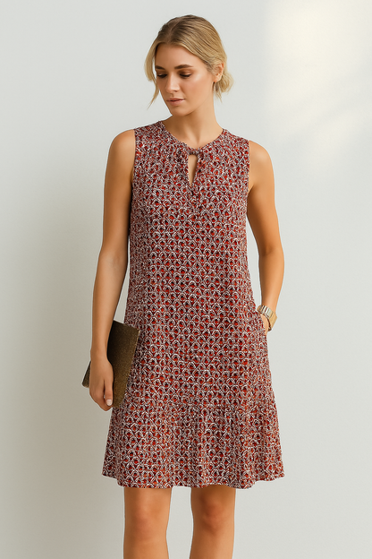 Vestido midi elegante con estampado primaveral para invitada de boda – ISABELLE BLOOM