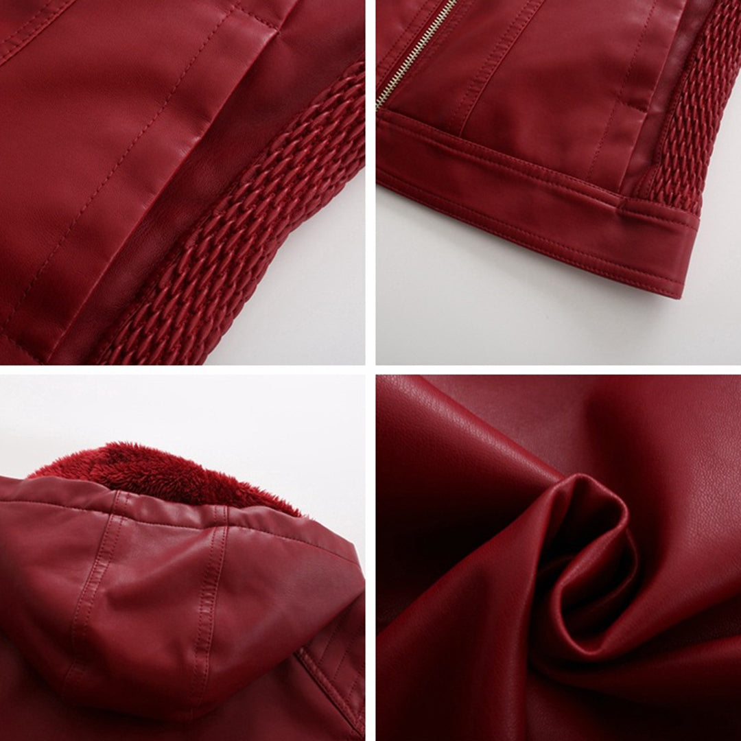 INAYA – Chaqueta de cuero versátil con múltiples opciones para mujer