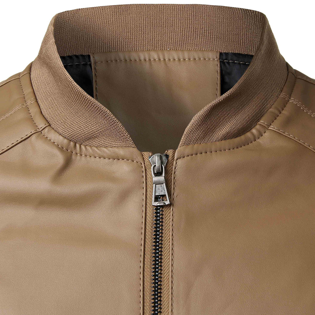 MARCEL - Chaqueta bomber de cuero resistente para hombre