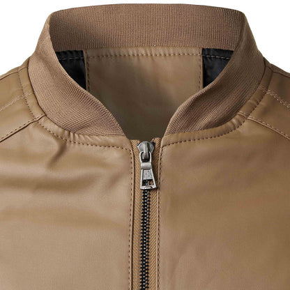 MARCEL - Chaqueta bomber de cuero resistente para hombre