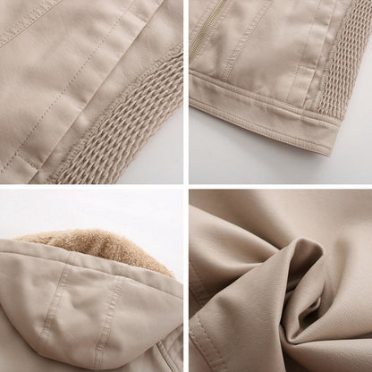 INAYA – Chaqueta de cuero versátil con múltiples opciones para mujer