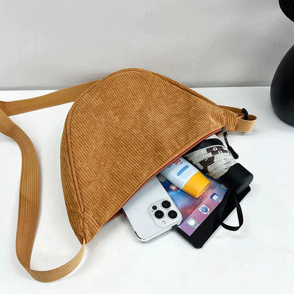 Bolso cruzado de pana elegante para mujer – JIANA