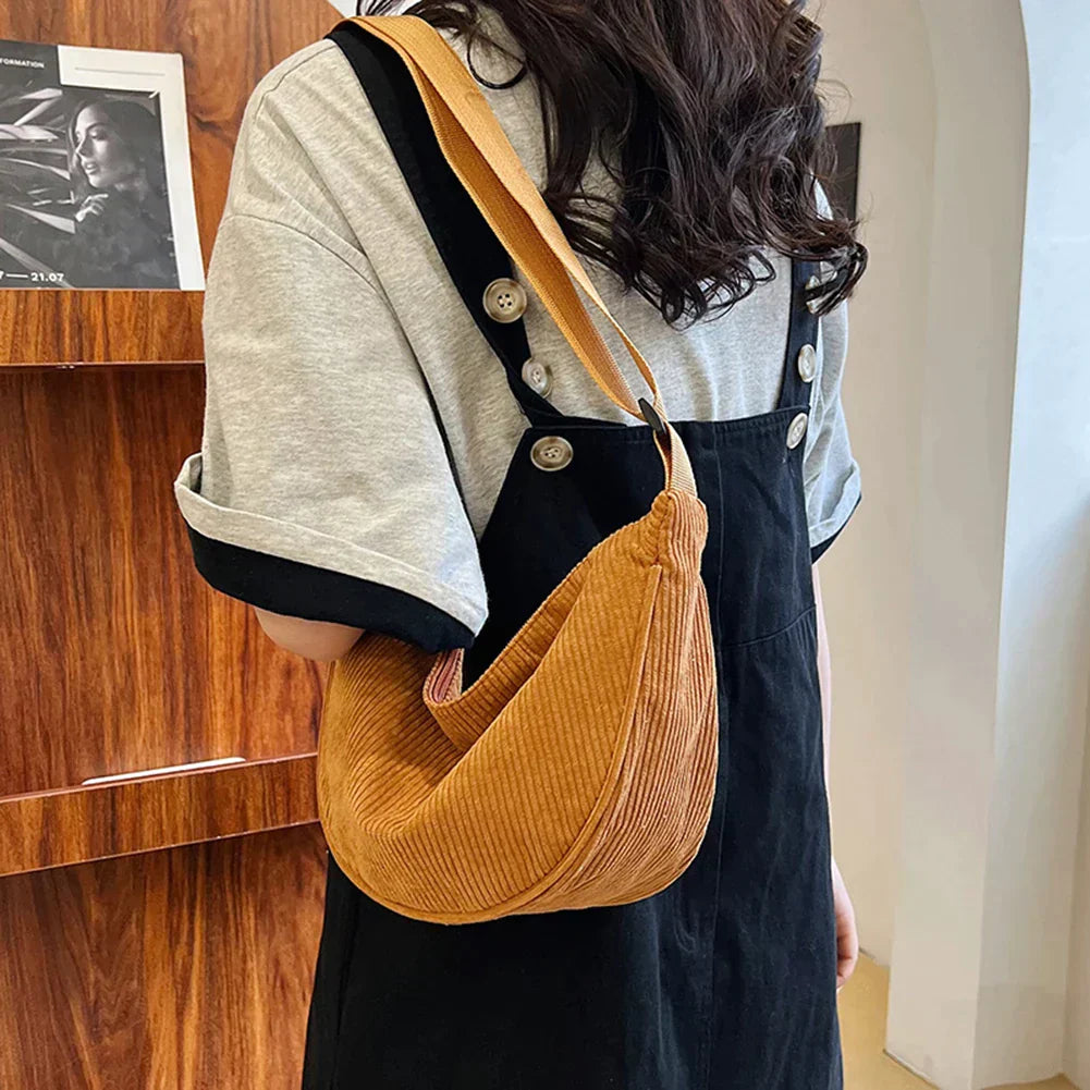 Bolso cruzado de pana elegante para mujer – JIANA