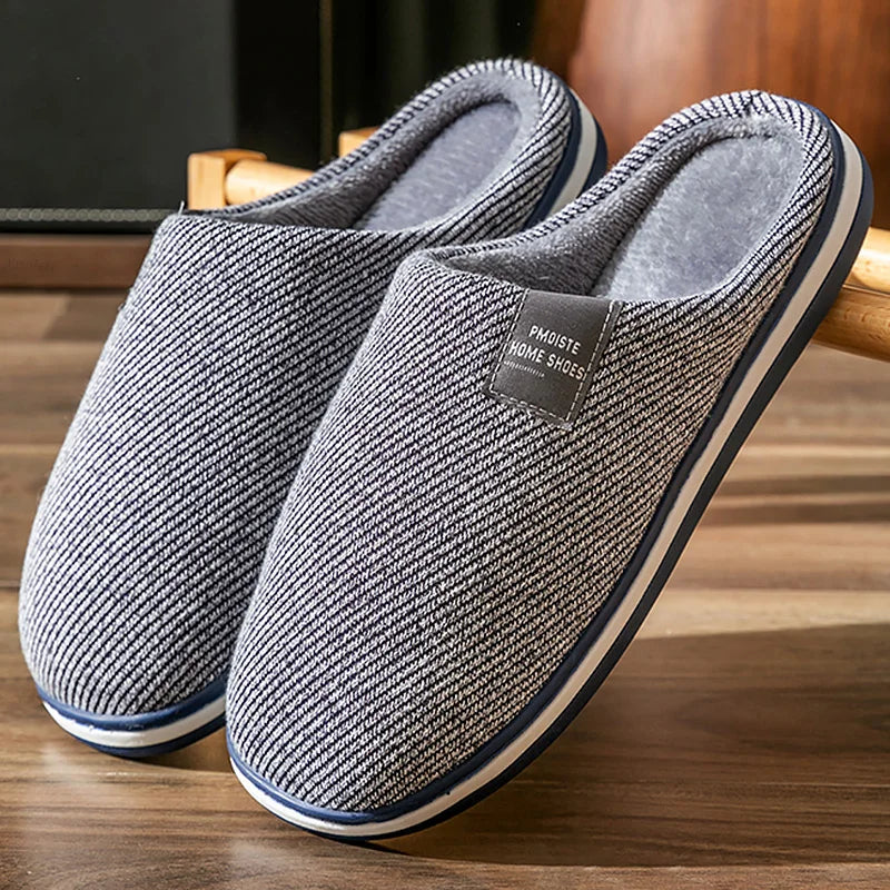 Zapatillas de invierno antideslizantes para hombre con tejido a rayas – CRISTIANO