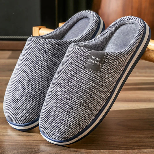 Zapatillas de invierno antideslizantes para hombre con tejido a rayas – CRISTIANO
