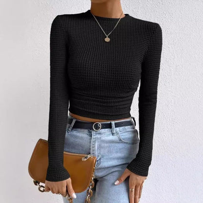 Crop top de mujer con mangas largas y diseño ajustado – DÁRCINE