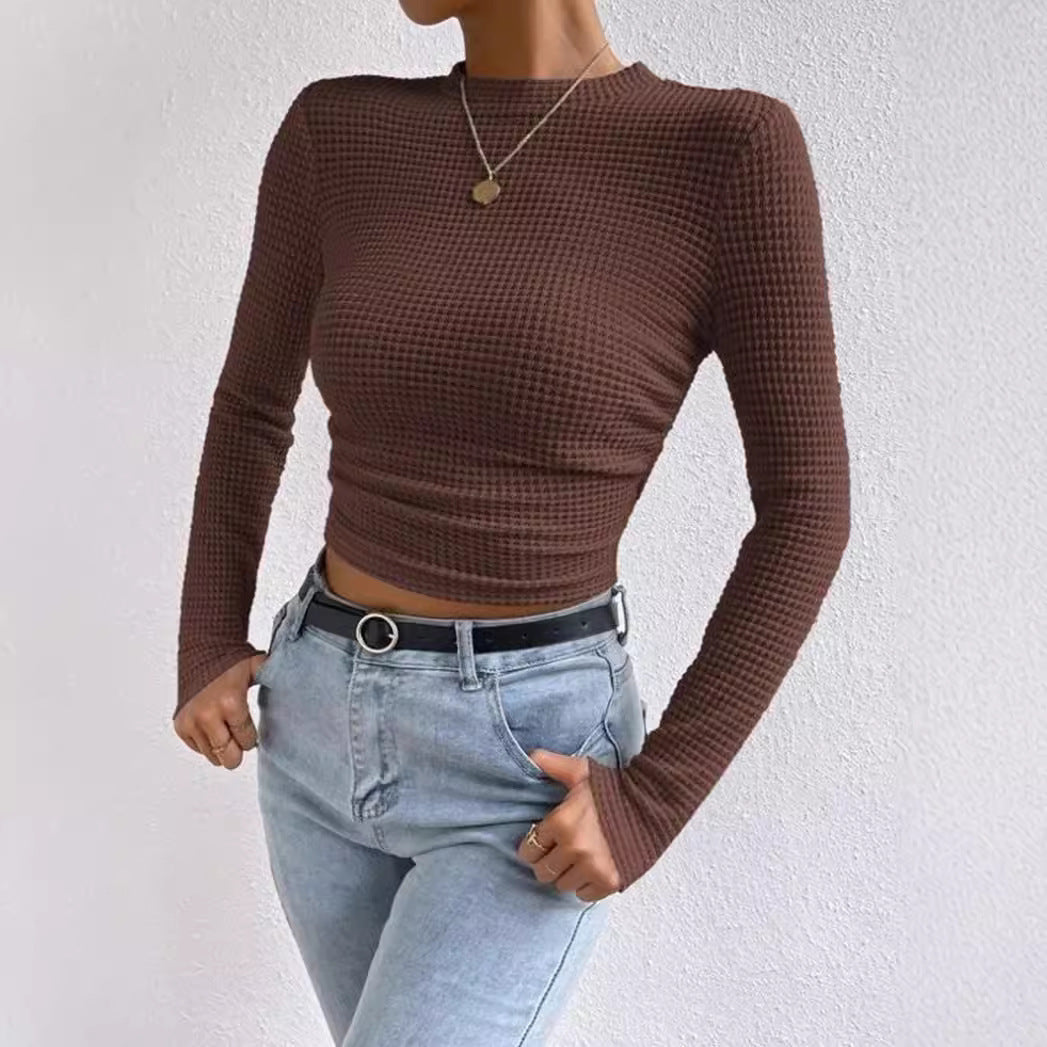 Crop top de mujer con mangas largas y diseño ajustado – DÁRCINE