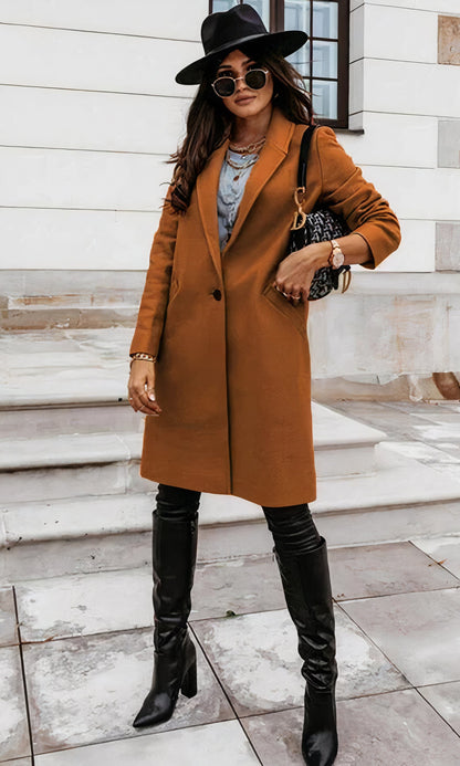 ELLA - Elegante abrigo largo para mujeres