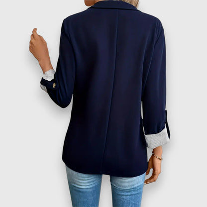 Blazer relajada con mangas remangadas para mujer – CELIA