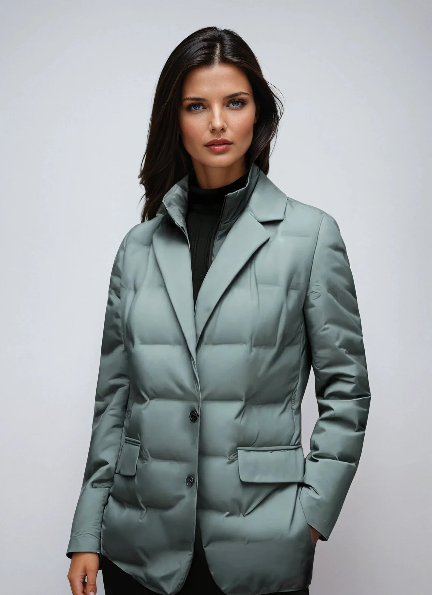 Abrigo acolchado de mujer estilo blazer elegante – ELIORA