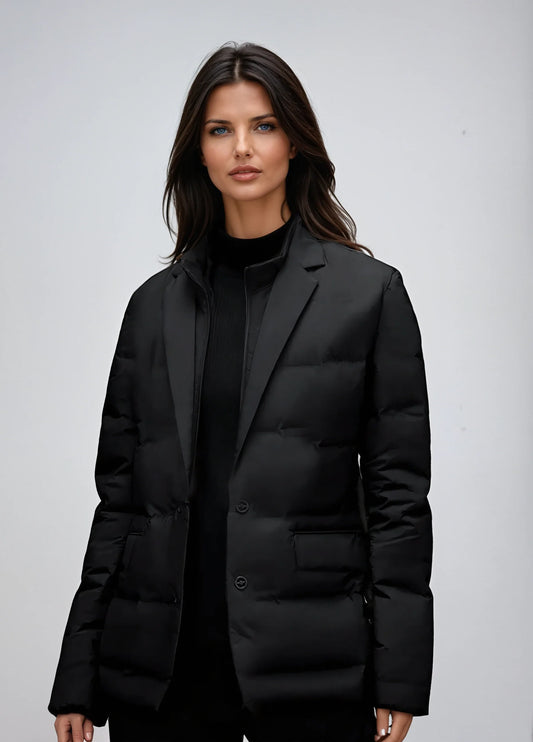 Abrigo acolchado de mujer estilo blazer elegante – ELIORA