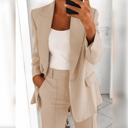 Conjunto de blazer y pantalón para mujer – ELENIA