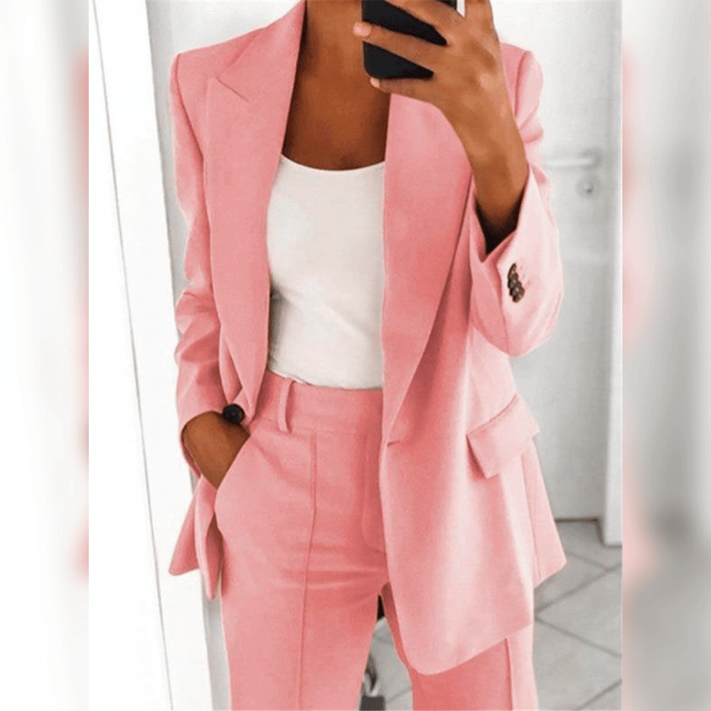 Conjunto de blazer y pantalón para mujer – ELENIA