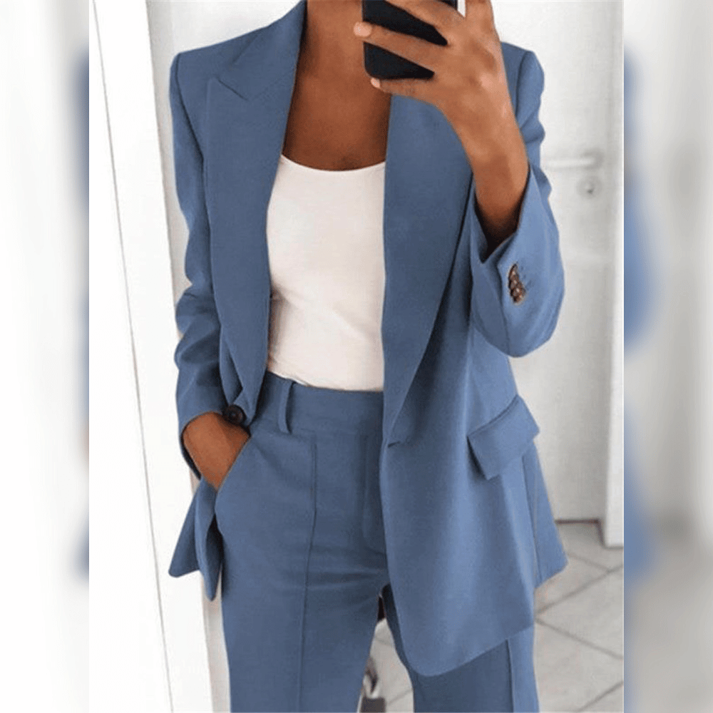 Conjunto de blazer y pantalón para mujer – ELENIA