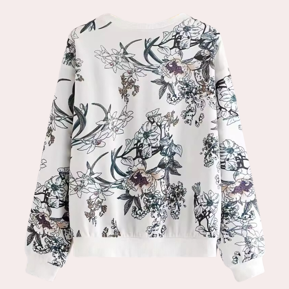 LIVIA - Sudadera con estampado floral para mujer