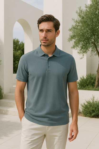 Polo clásico para hombre con acabado elegante – Estavio