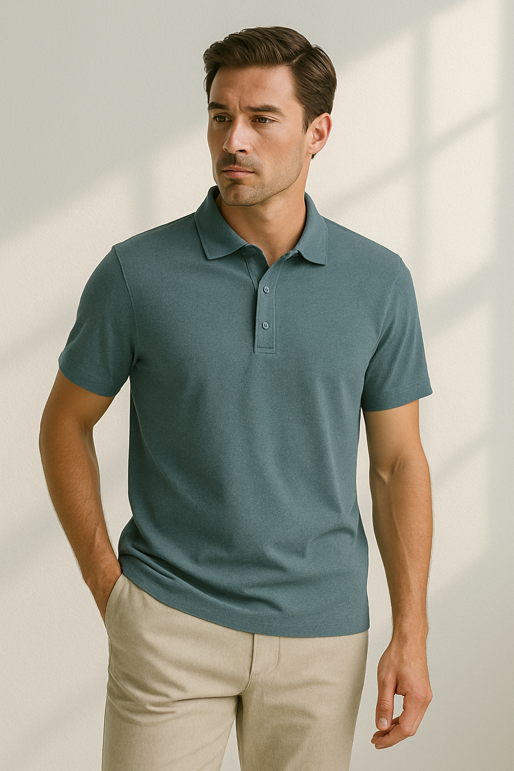 Polo clásico para hombre con acabado elegante – Estavio