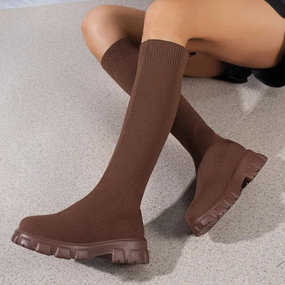 FIORELLA – Botas planas caña alta de moda para mujer