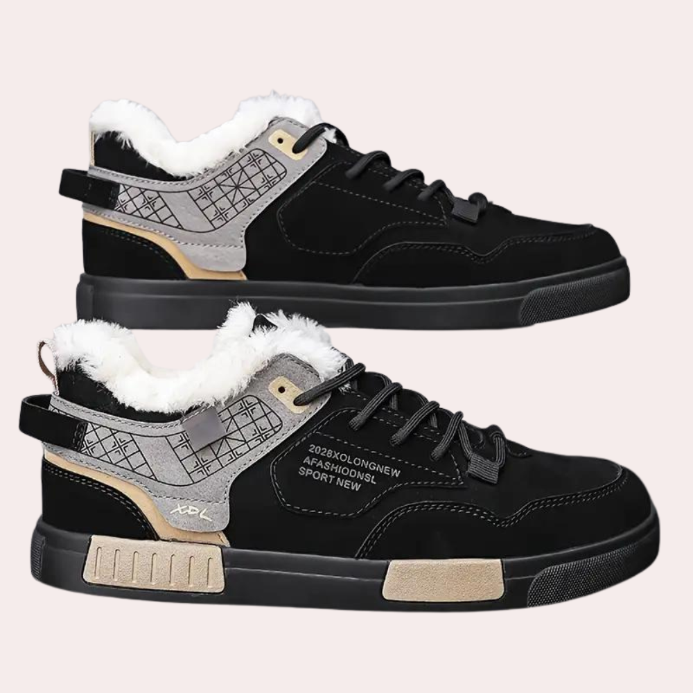 MATEO - Zapatillas de invierno para hombre con forro de felpa