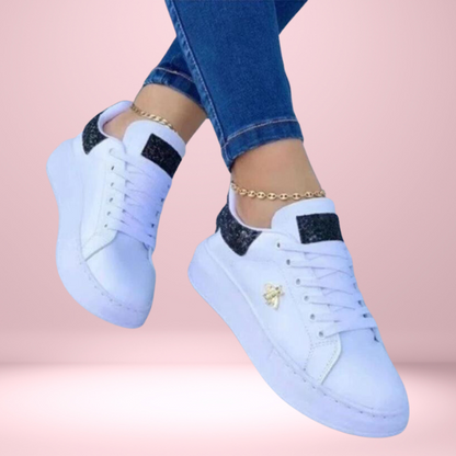 Zapatillas bajas de mujer con detalle de glitter y estilo urbano – LUMINA