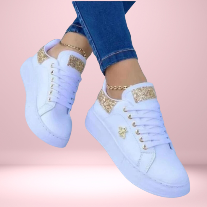 Zapatillas bajas de mujer con detalle de glitter y estilo urbano – LUMINA