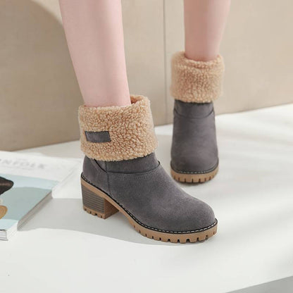 CAROLINE - Botas de invierno cálidas con tacón alto para mujeres