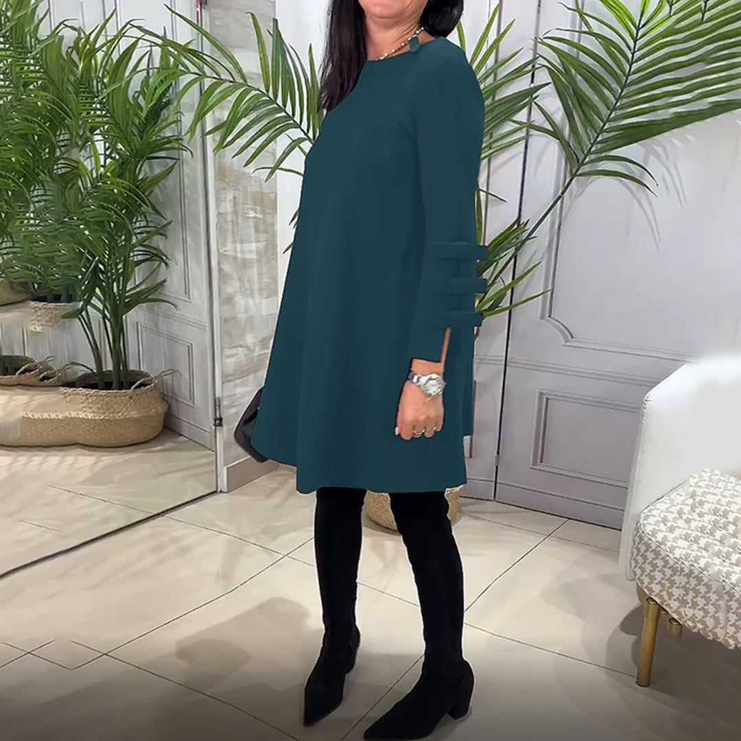 LAURENTIA - Vestido casual de manga larga para mujeres