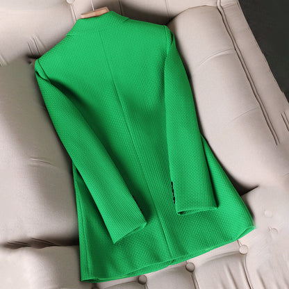 Blazer casual de corte entallado y tejido ligero para mujer – LUNARIA