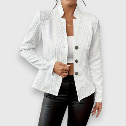 Blazer entallada con textura estructurada para mujer – VERA