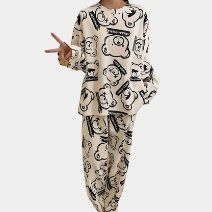 MILA - Pijama para mujer con estampado de osos