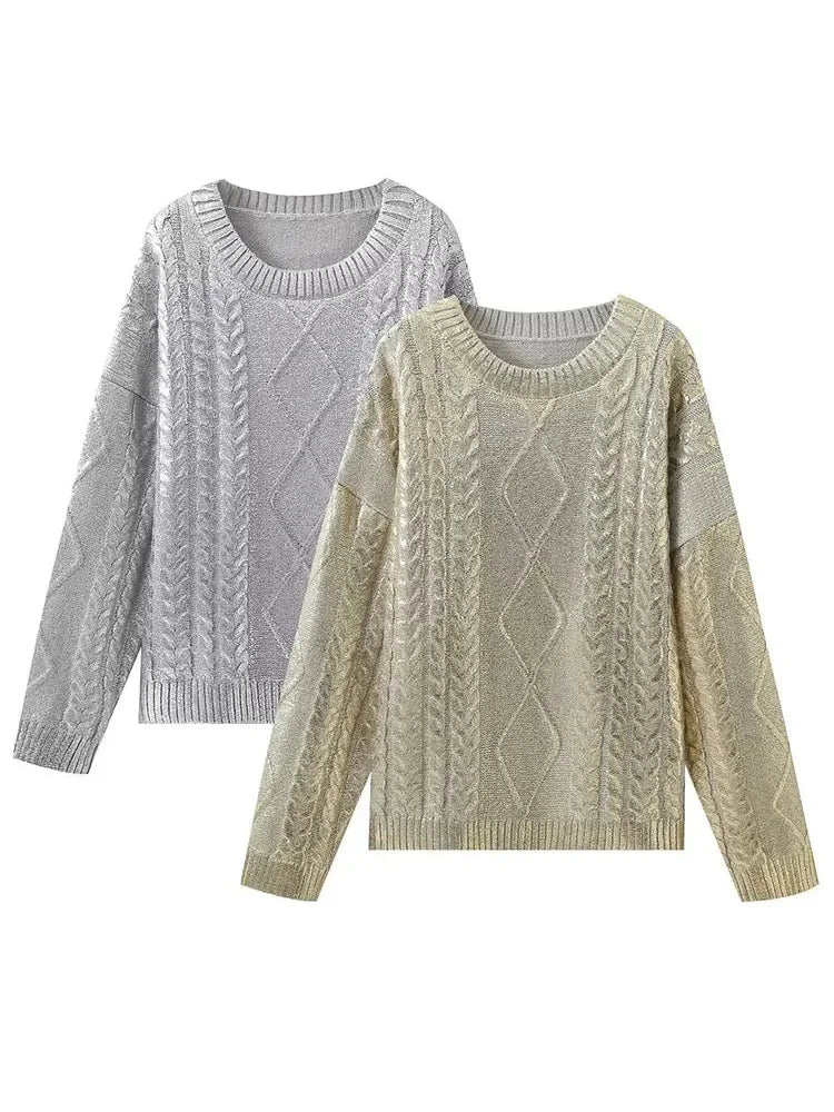 LYNN - Suéter de punto trenzado con estilo para mujeres