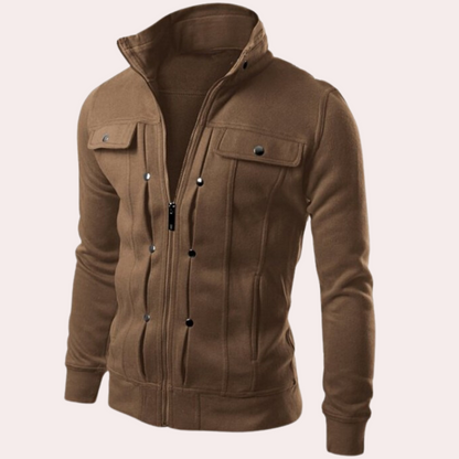 GAEL - Chaqueta para hombre con cremallera y cuello alto