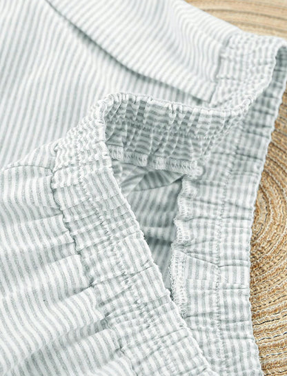 Conjunto de dos piezas para mujer con rayas y corte relajado – JUDINA