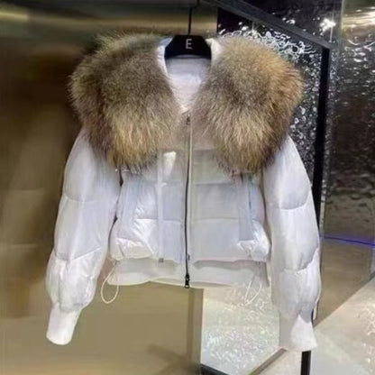 CALLIOPE - Abrigo acolchado de invierno con cuello de piel sintética para mujeres