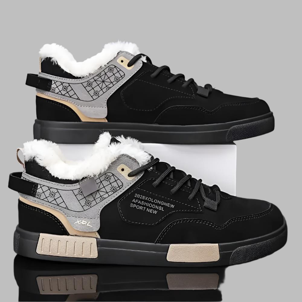 MATEO - Zapatillas de invierno para hombre con forro de felpa